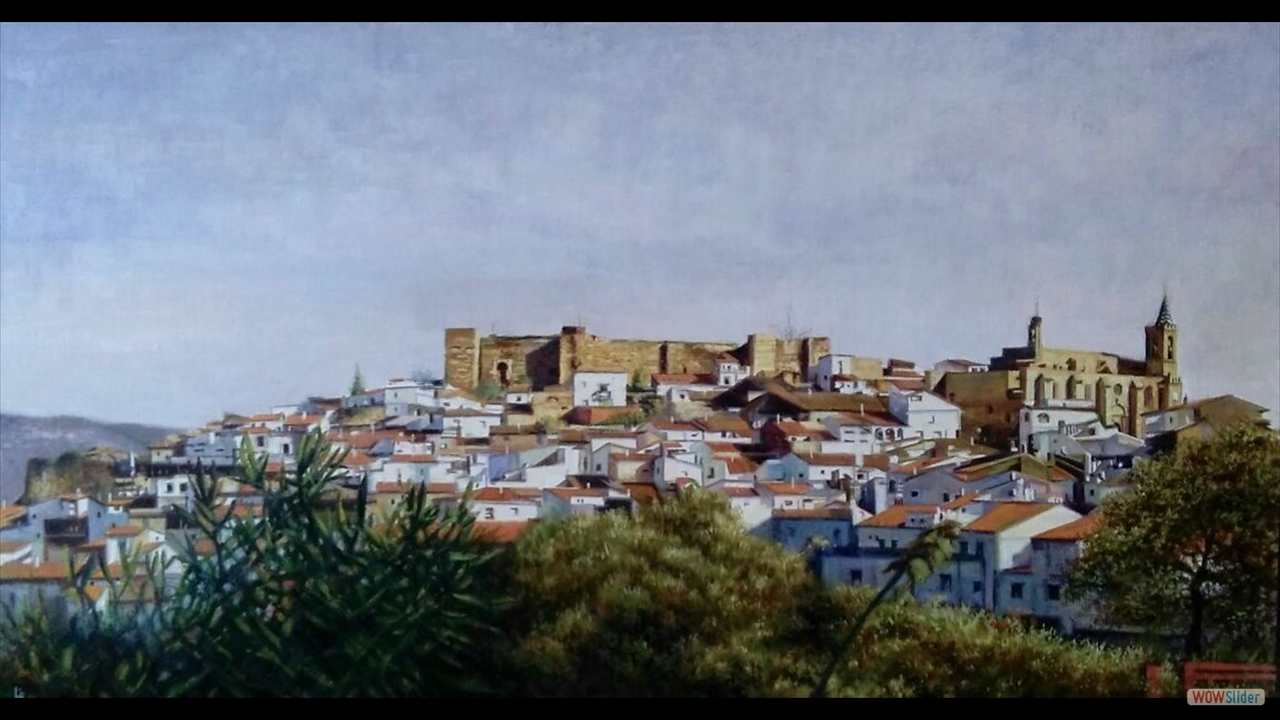 Aroche (Huelva). 50 x 90 cms. Óleo sobre lienzo.