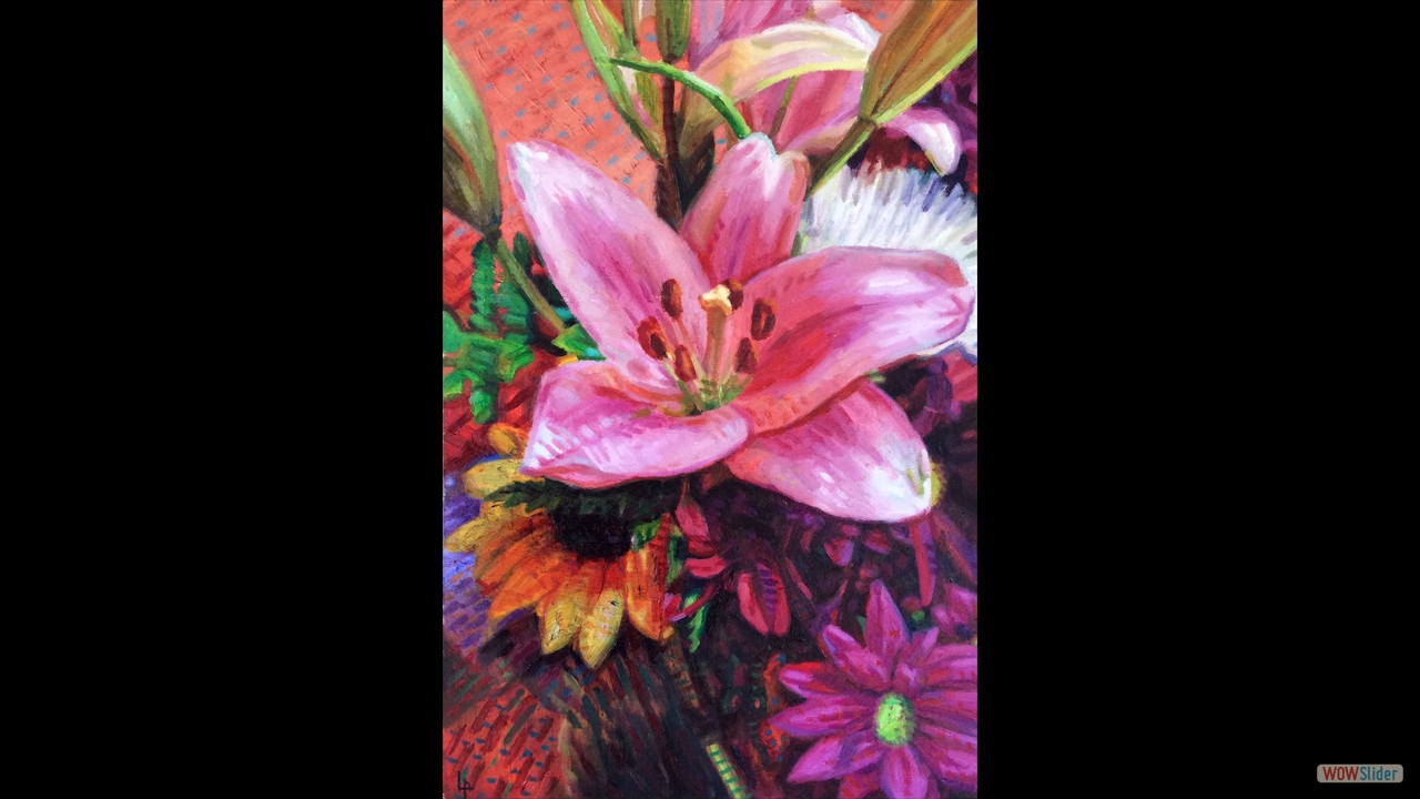 Flores. 30 x 20 cms. Óleo sobre lienzo.