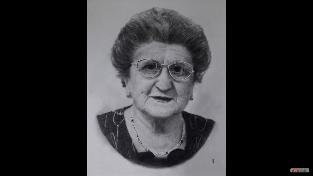 Retrato. 40 x 30 cms. Grafito sobre papel.