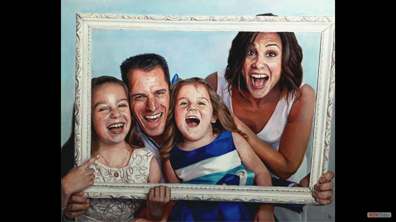 Retrato de familia. 60 x 50 cms. Óleo sobre lienzo.