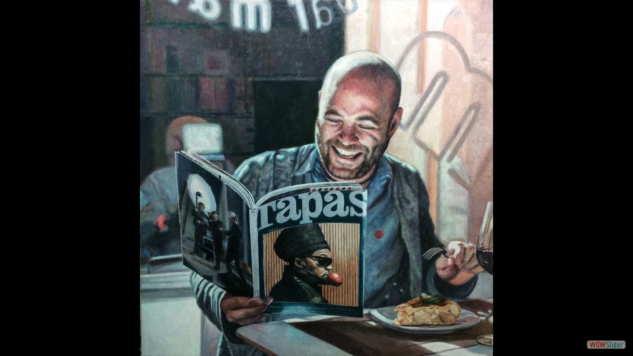 Tapas. 70 x 70 cms. Óleo sobre lienzo.
